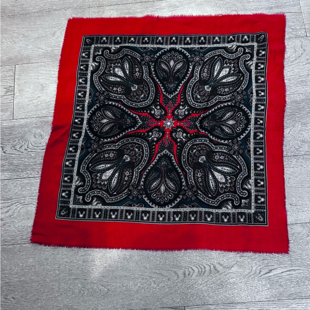 Elegant Red and Black Paisley Bandana